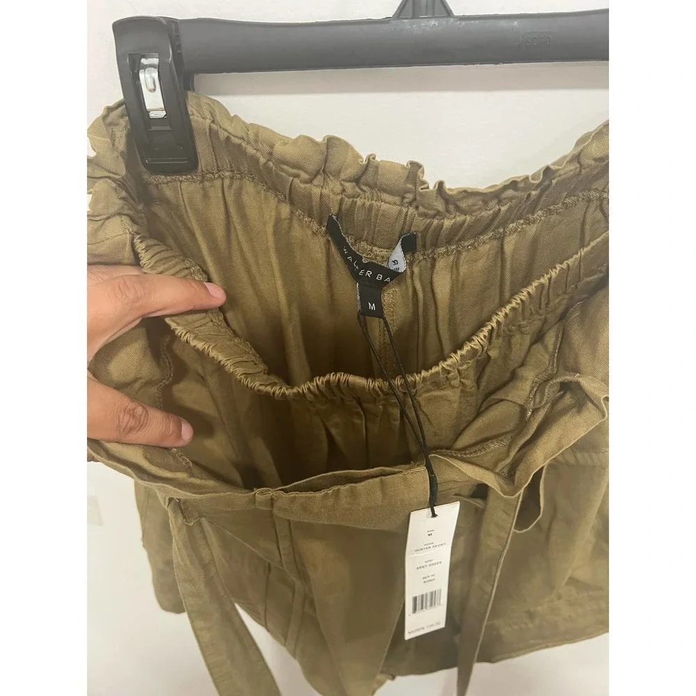 Women’s WALTER BAKER Belted Cotton Cargo Skort Skirt Khaki Medium
